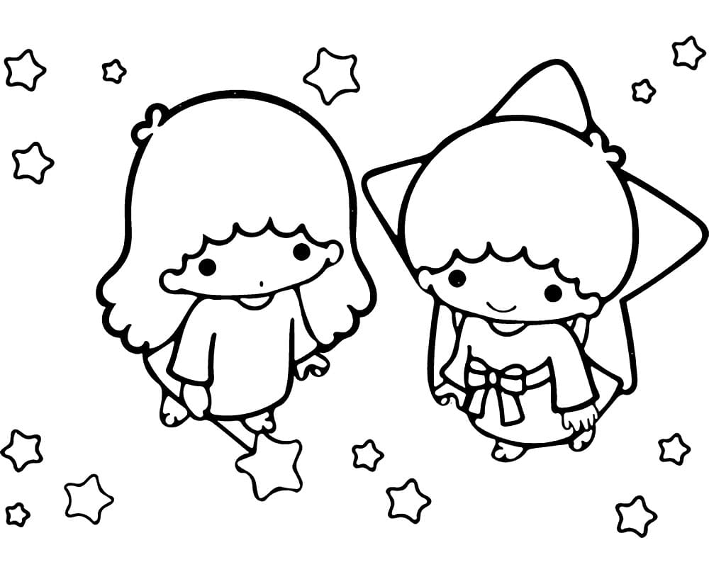 Little Twin Stars 12 Coloring Game Little Twin Stars 12