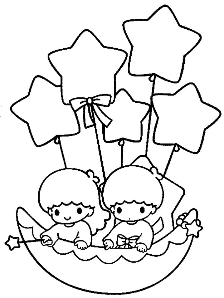 Little Twin Stars 3 Coloring Game Little Twin Stars 3
