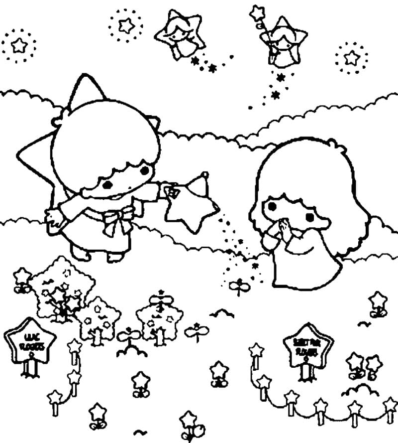 Little Twin Stars 4 Coloring Game Little Twin Stars 4