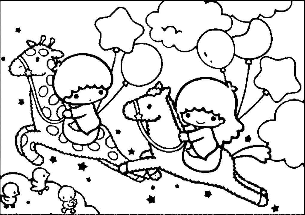 Little Twin Stars 6 Coloring Game Little Twin Stars 6