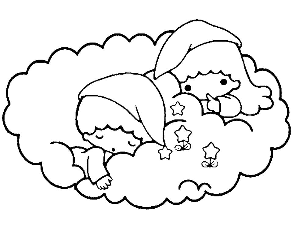 Little Twin Stars Sleeping Coloring Game Little Twin Stars Sleeping