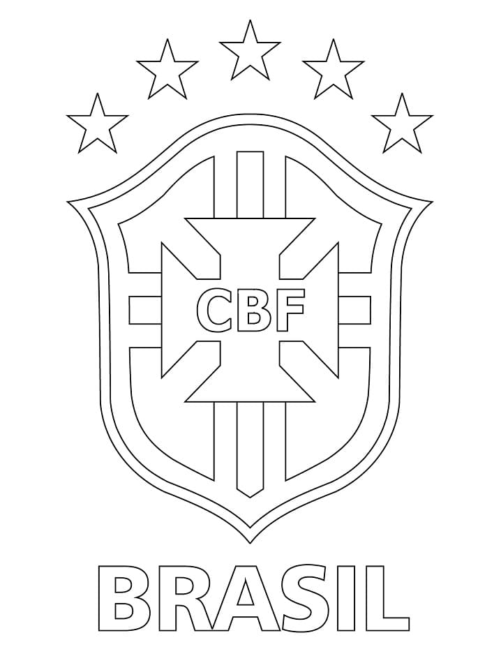 Logo of Brazilian Football Confederation Coloring Game Logo of Brazilian Football Confederation