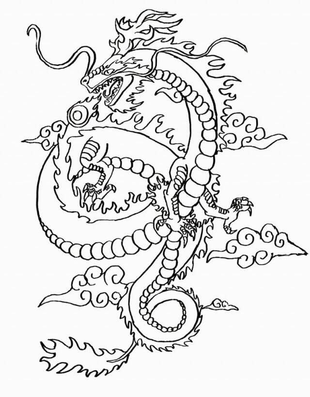 Long Chinese Dragon Coloring Game Long Chinese Dragon
