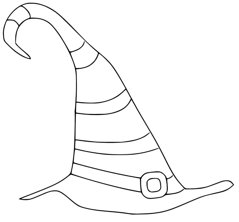 Long Witch Hat Coloring Game Long Witch Hat