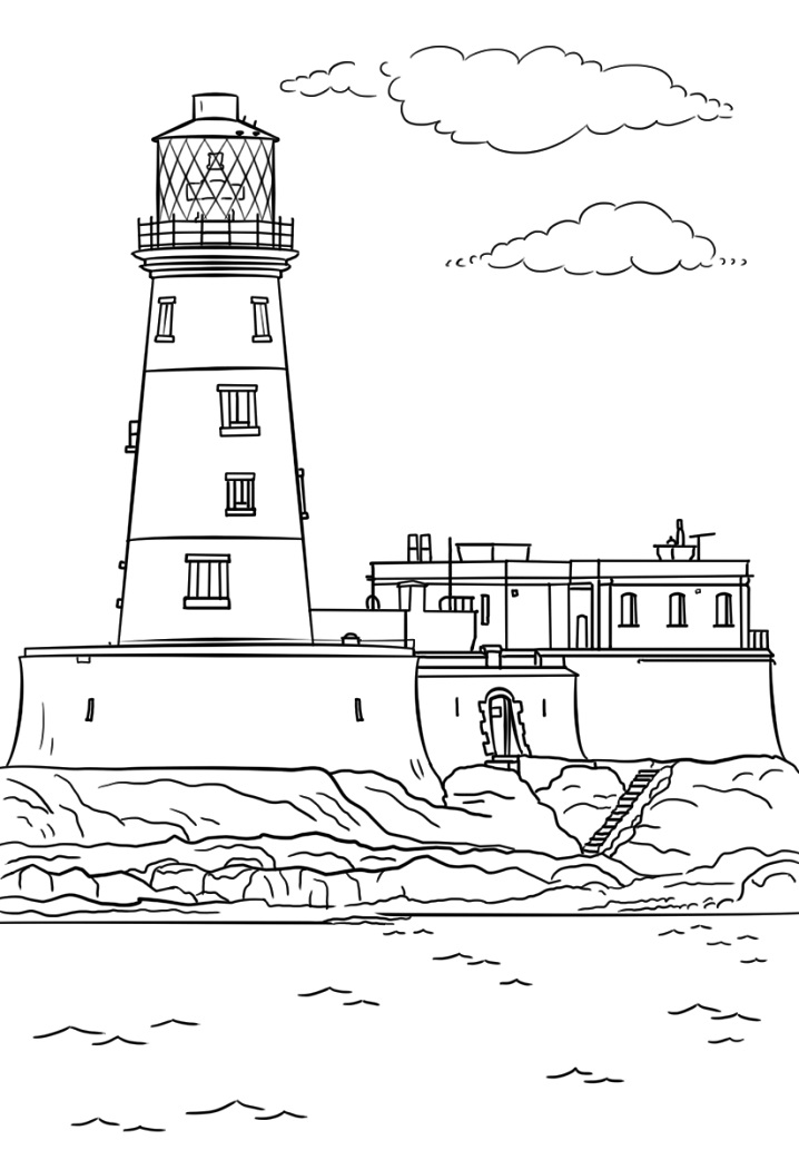 Longstone Lighthouse Coloring Game Longstone Lighthouse