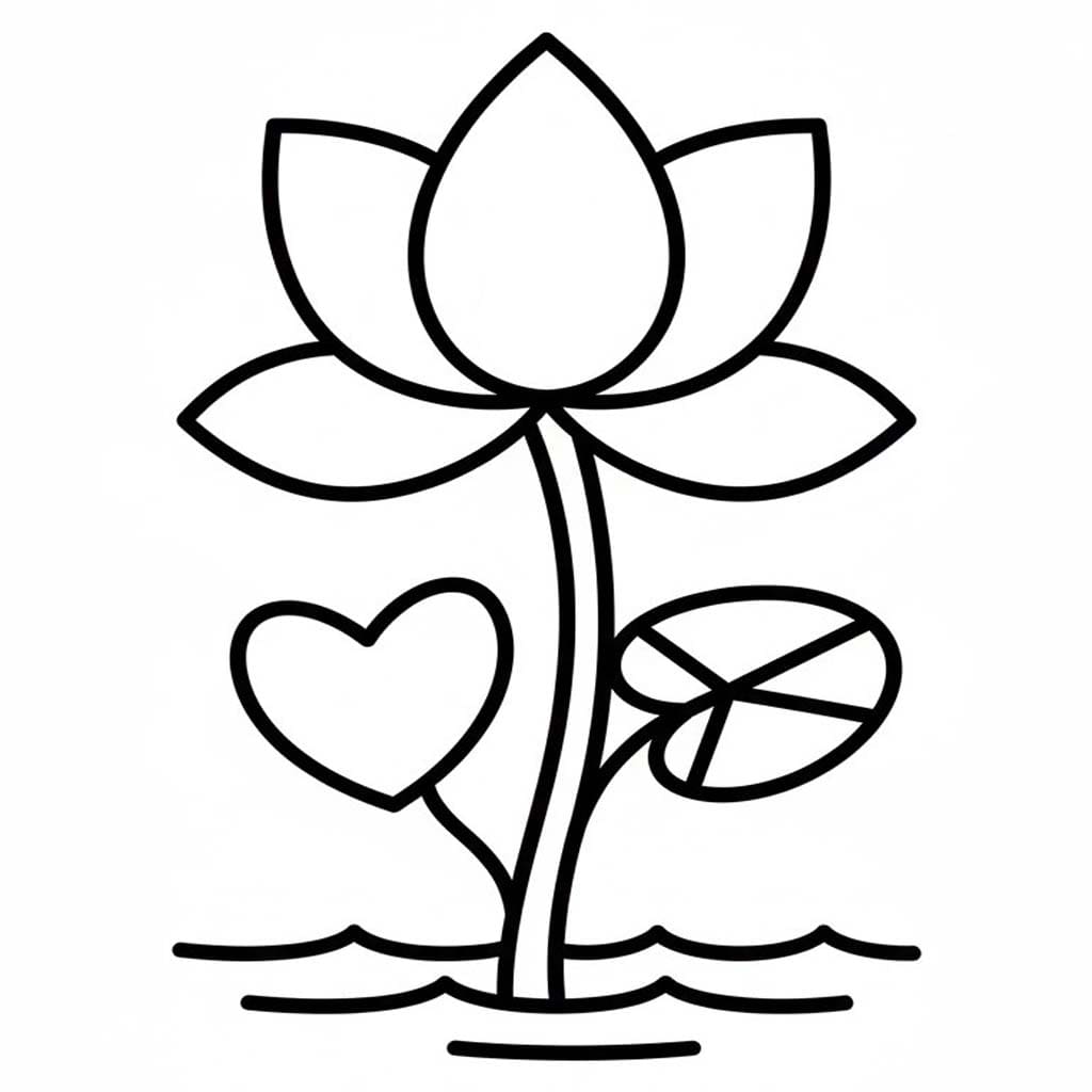 Lotus printable for kids