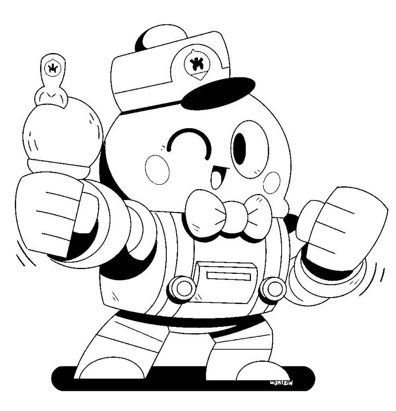 Lou Brawl Stars 4 Coloring Game Lou Brawl Stars 4
