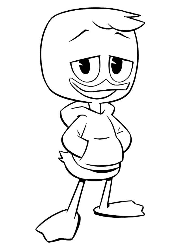Louie Duck from Ducktales Coloring Game Louie Duck from Ducktales