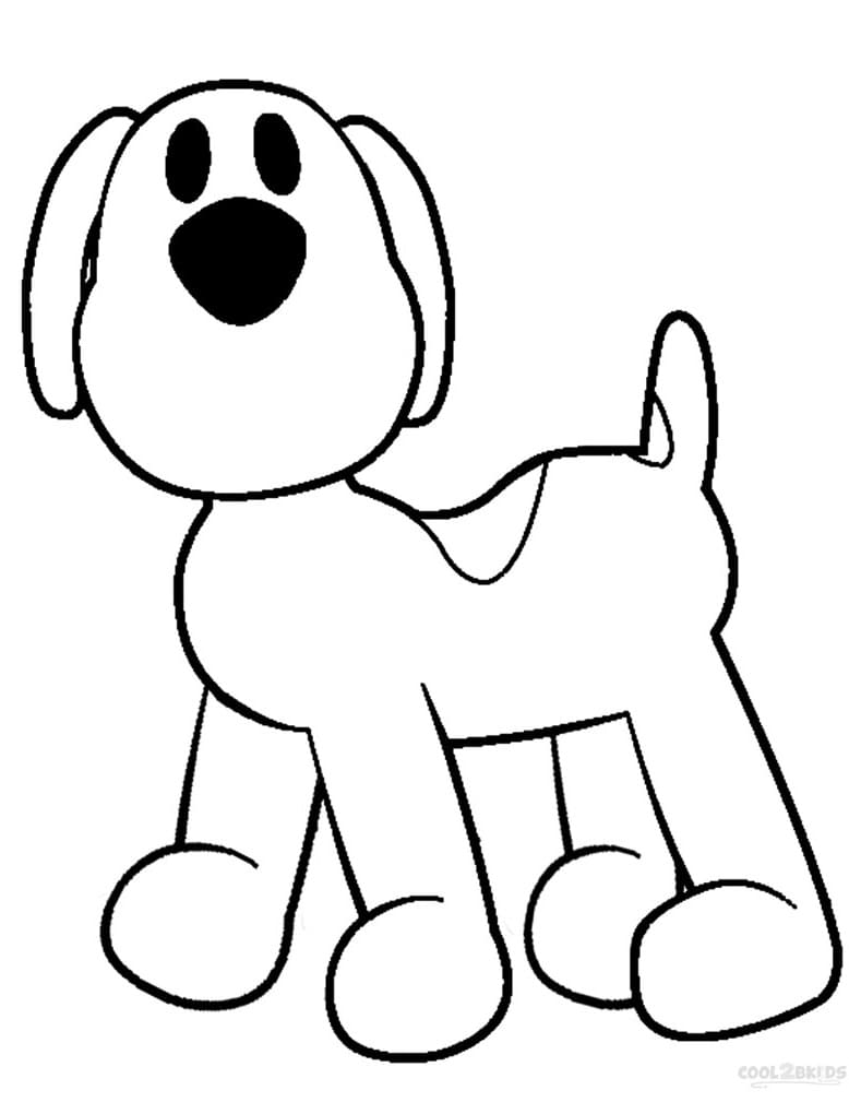 Loula Puppy from Pocoyo Coloring Game Loula Puppy from Pocoyo