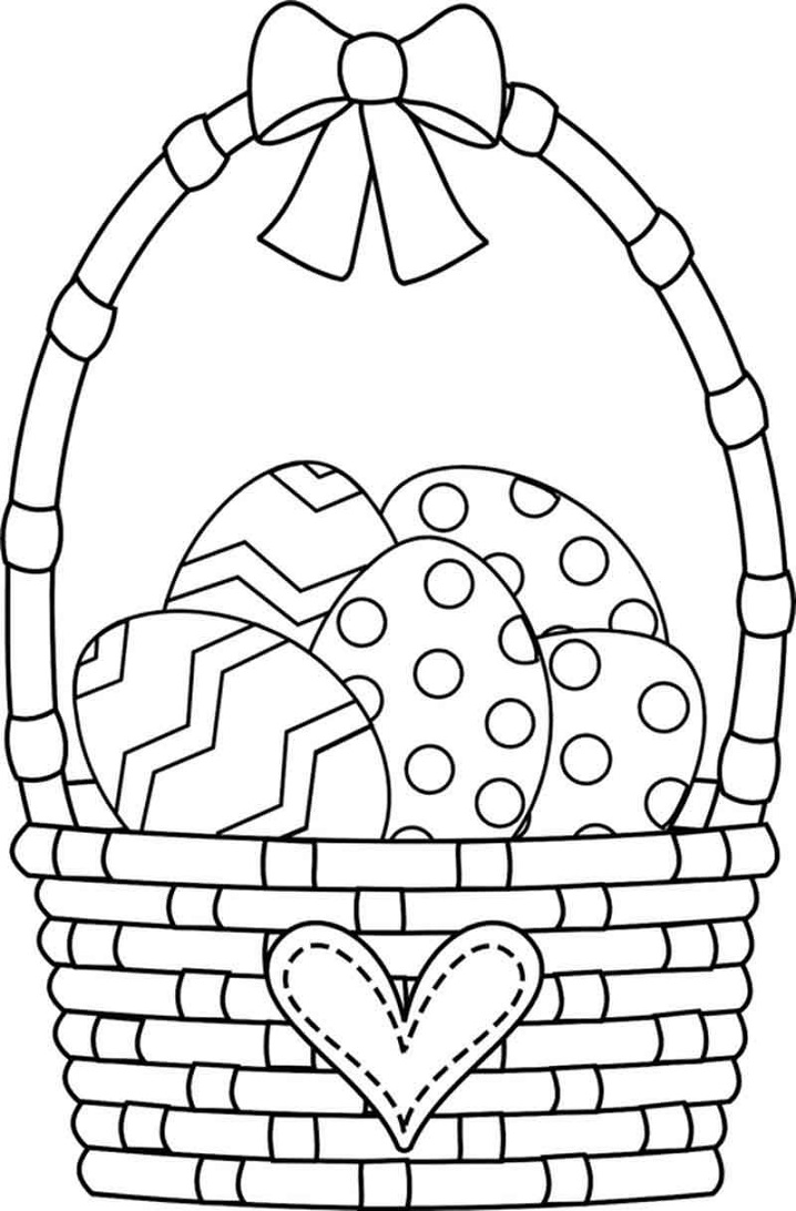 Lovely Easter Basket Coloring Game Lovely Easter Basket