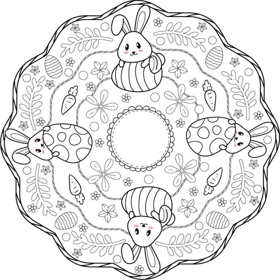 Lovely Easter Mandala Coloring Game Lovely Easter Mandala
