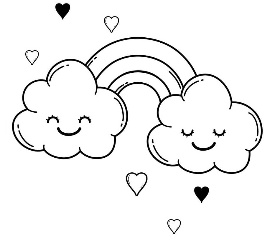 Lovely Rainbow and Cloud Coloring Game Lovely Rainbow and Cloud