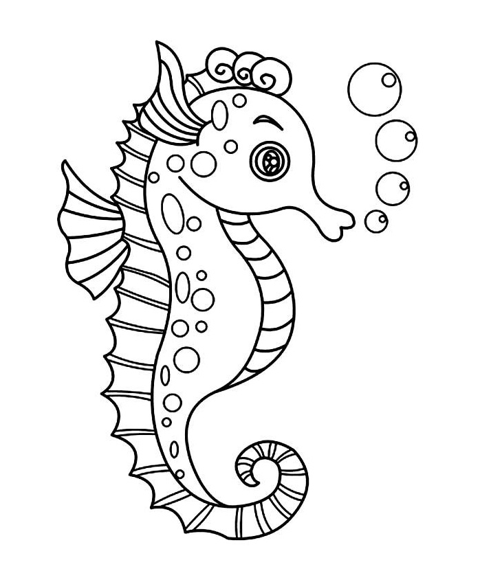 Lovely Seahorse Coloring Game Lovely Seahorse