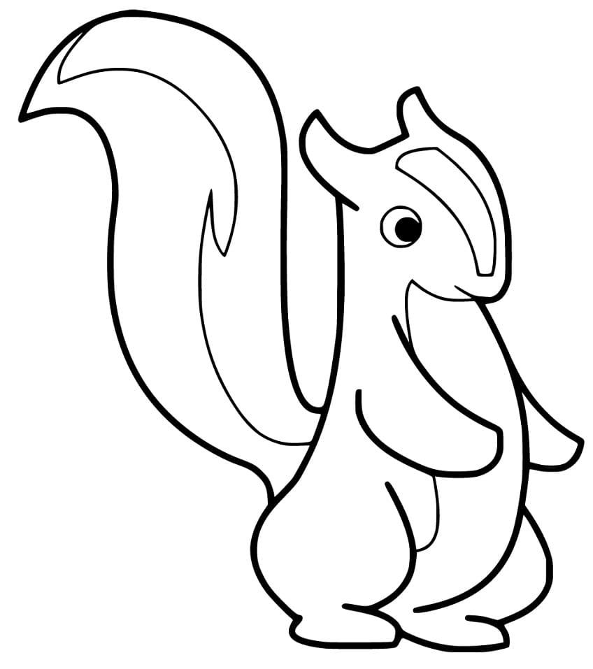 Skunk 6 Coloring - Play Free Coloring Game Online