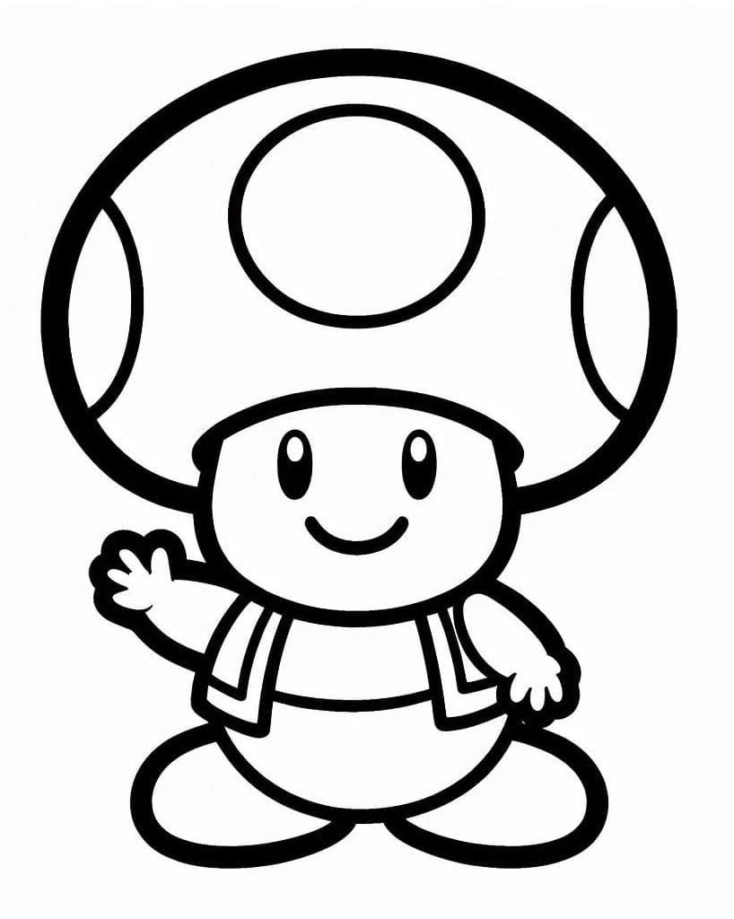 Lovely Toad Mario Coloring Game Lovely Toad Mario