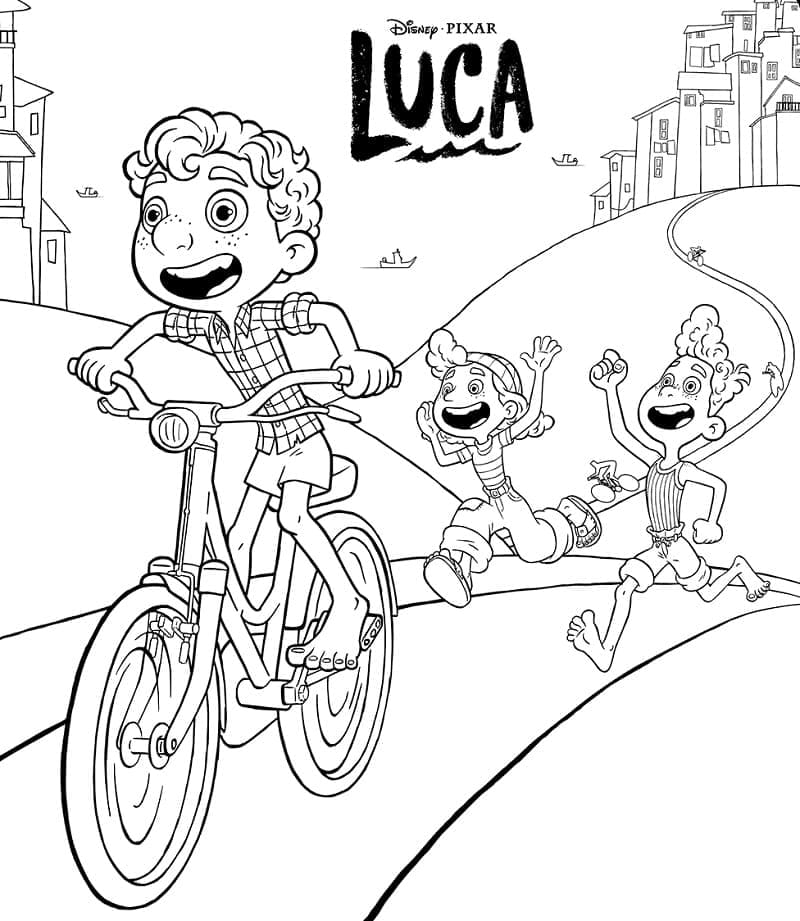 Luca Characters Coloring Game Luca Characters