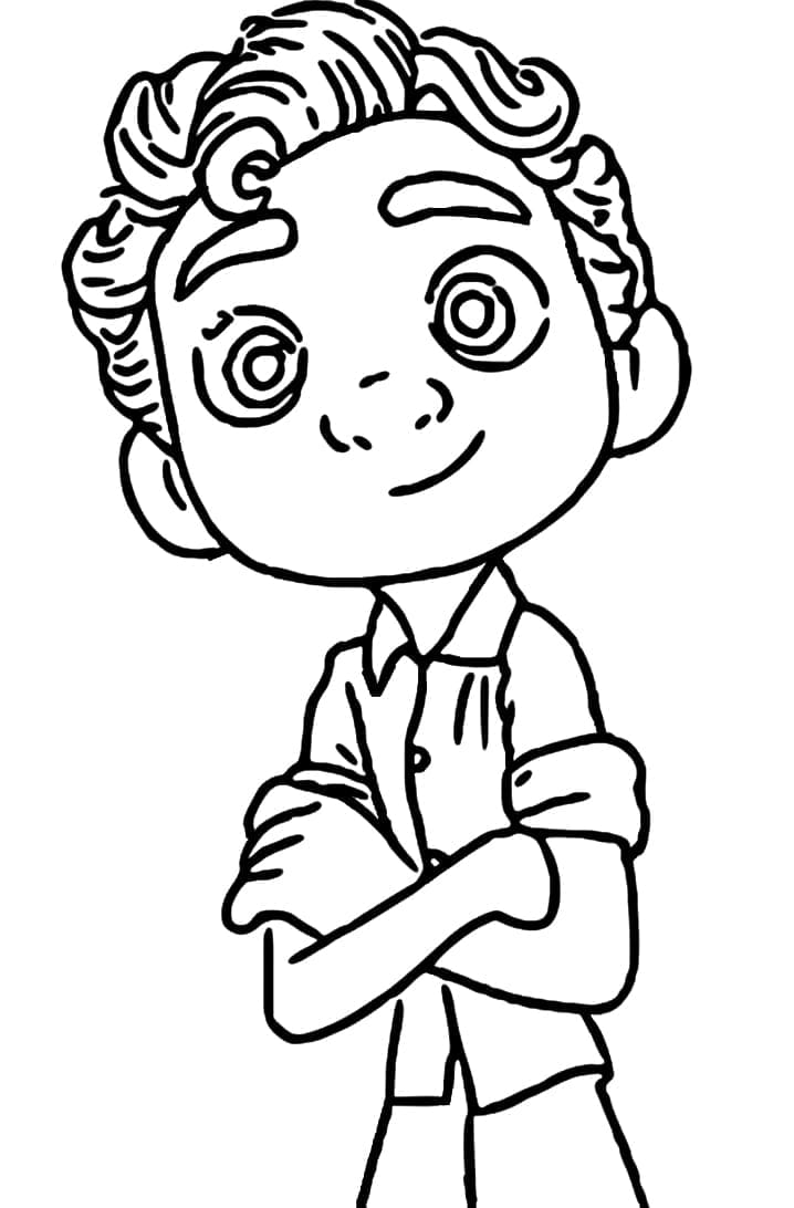 Luca Smiling Coloring Game Luca Smiling