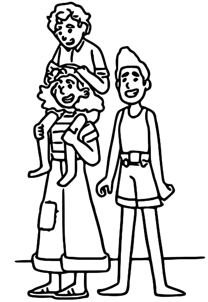 Luca's Family Coloring Game Luca's Family