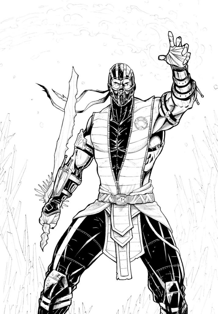 Sub-Zero Mortal Kombat 4 Coloring - Play Free Coloring Game Online