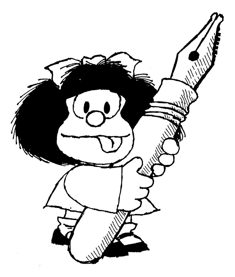 Mafalda with a Pen