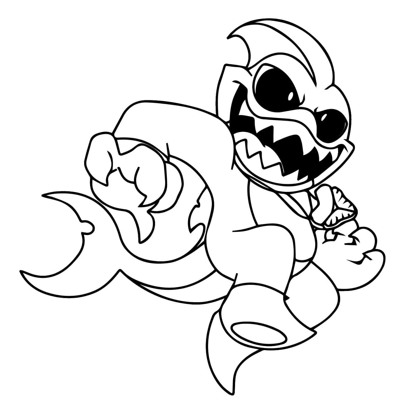 Maggie Mako in Nightmare Critters Coloring Game Maggie Mako in Nightmare Critters