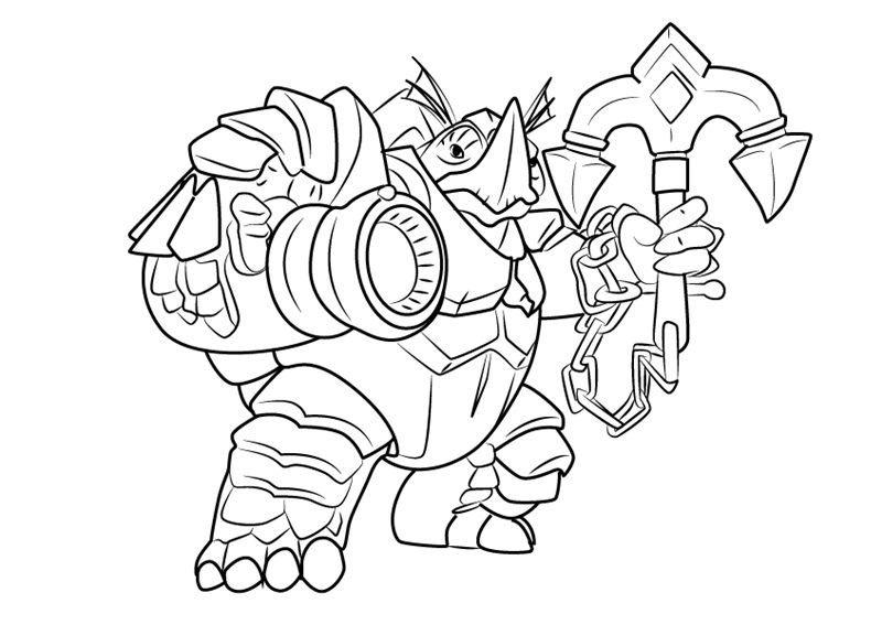 Makoa from Paladins Coloring Game Makoa from Paladins