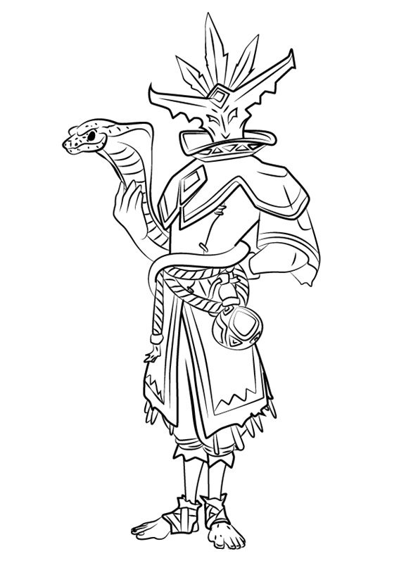 Mal'Damba from Paladins Coloring Game Mal'Damba from Paladins
