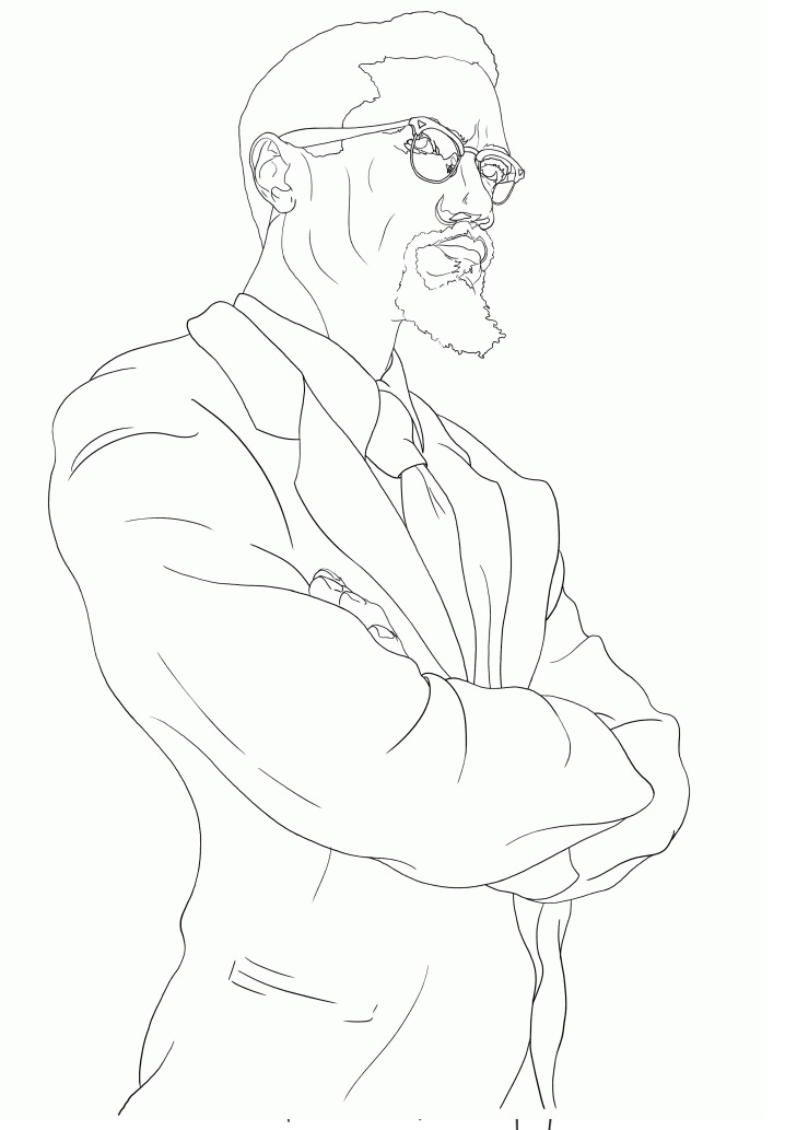 Malcolm X 2 Coloring - Play Free Coloring Game Online