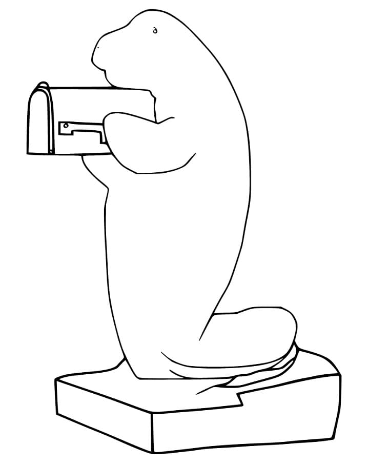 Manatee To Color