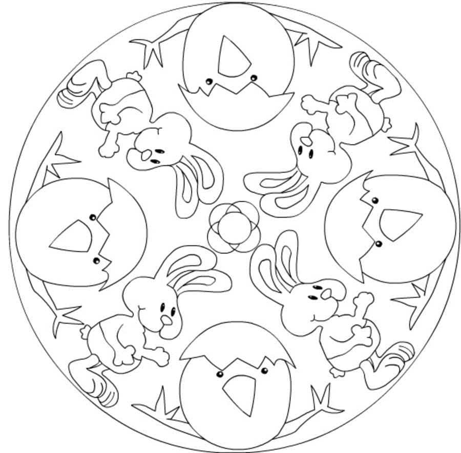 Mandala Easter 1 Coloring Game Mandala Easter 1