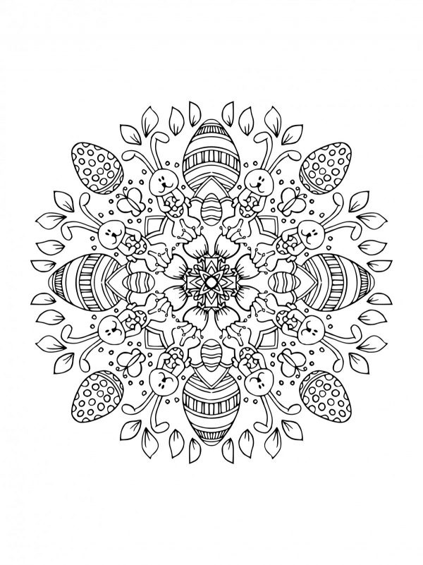 Mandala Easter 6 Coloring Game Mandala Easter 6