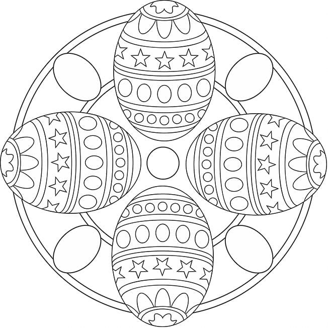 Mandala Easter Eggs Coloring Game Mandala Easter Eggs