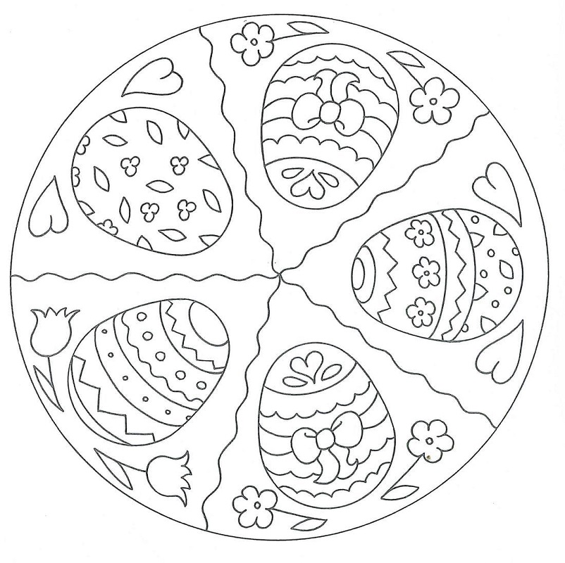Mandala Easter with Eggs Coloring Game Mandala Easter with Eggs