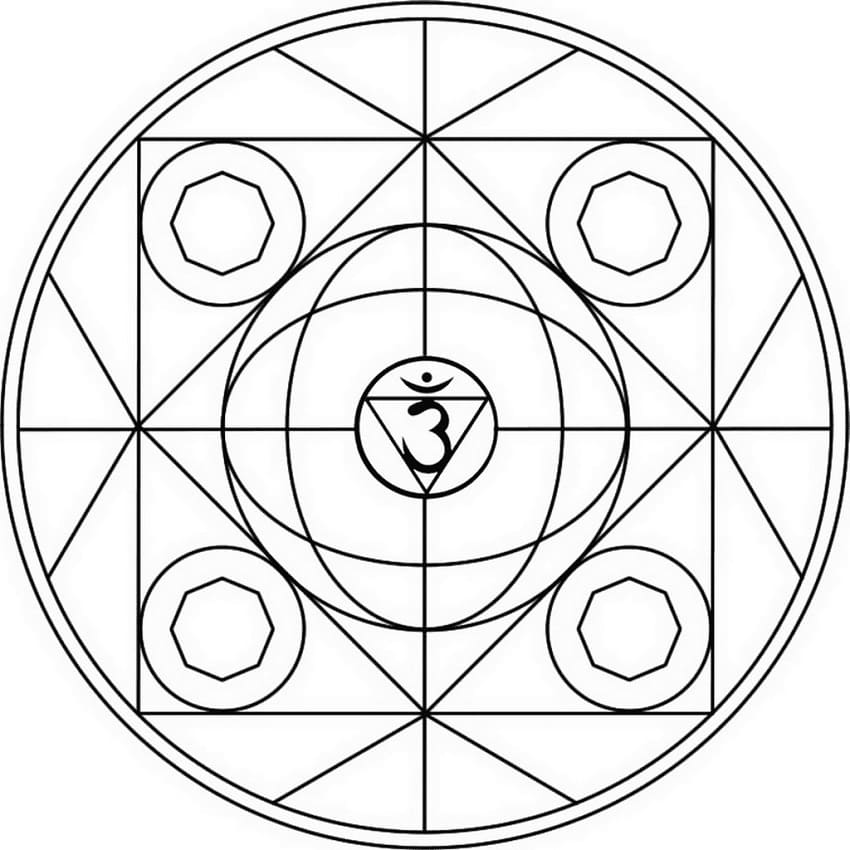Mandala with Ajna Symbol