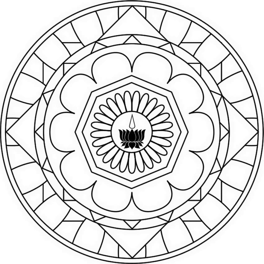 Mandala with Ayyavazhi