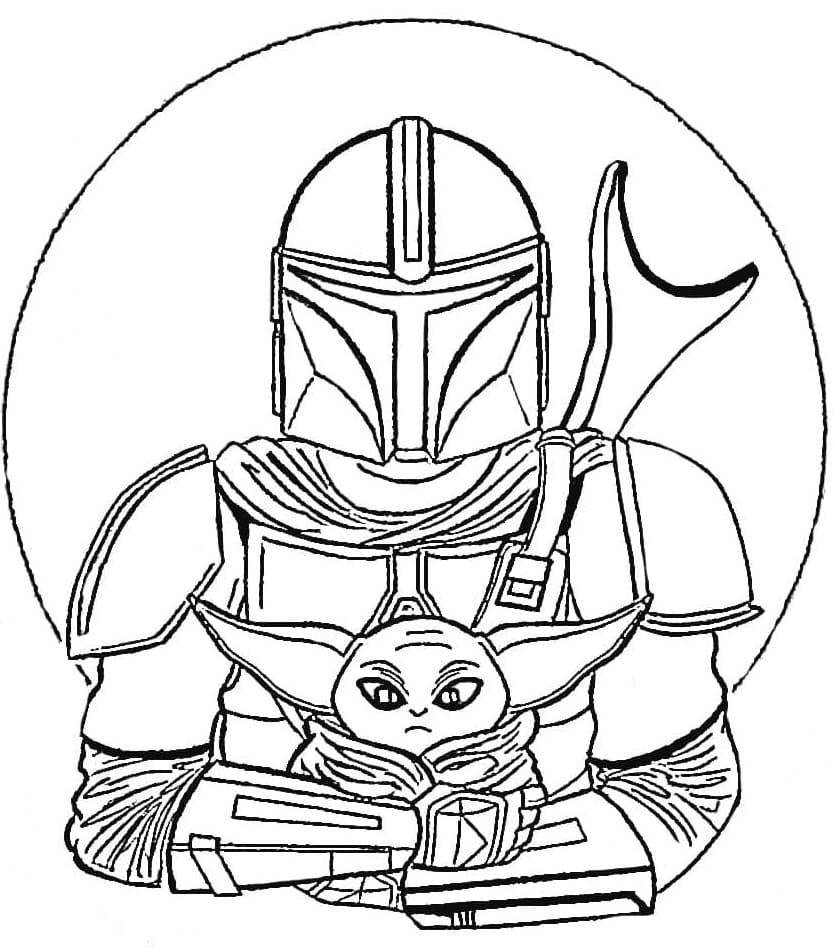 Mandalorian with Baby Yoda