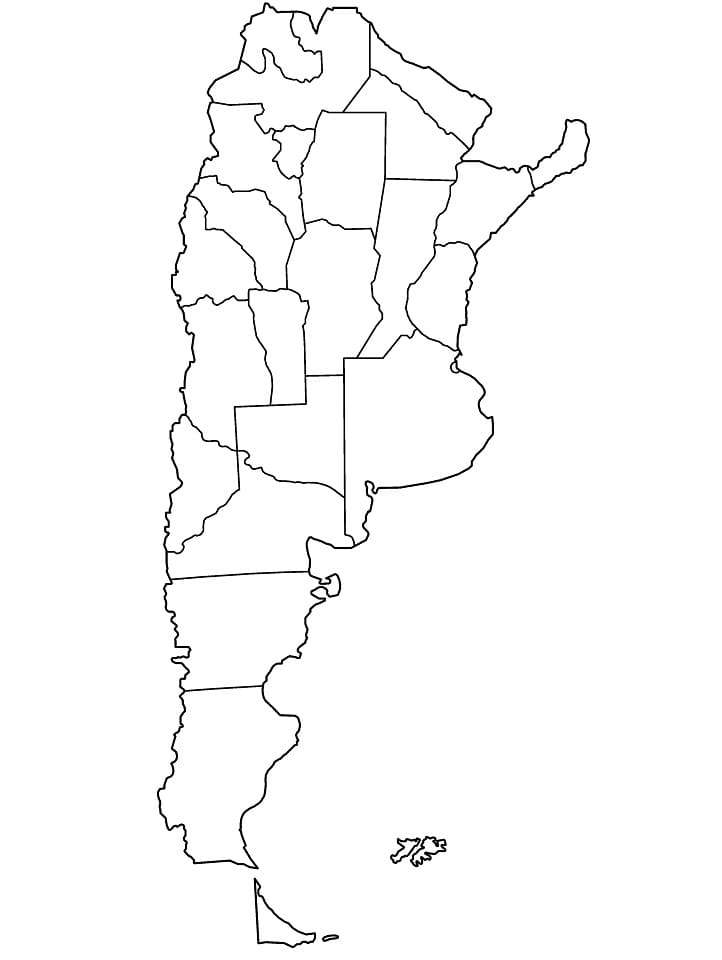 Map of Argentina Coloring Game Map of Argentina