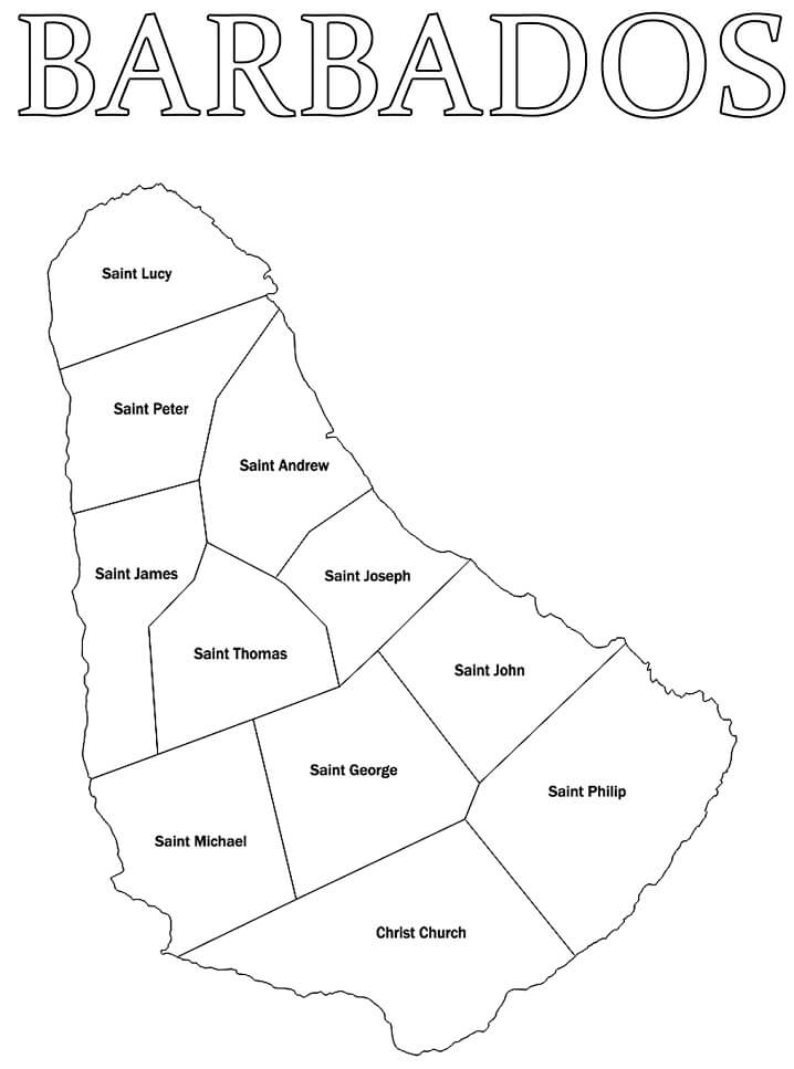 Map of Barbados