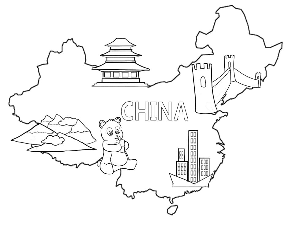 Map of China 5 Coloring Game Map of China 5