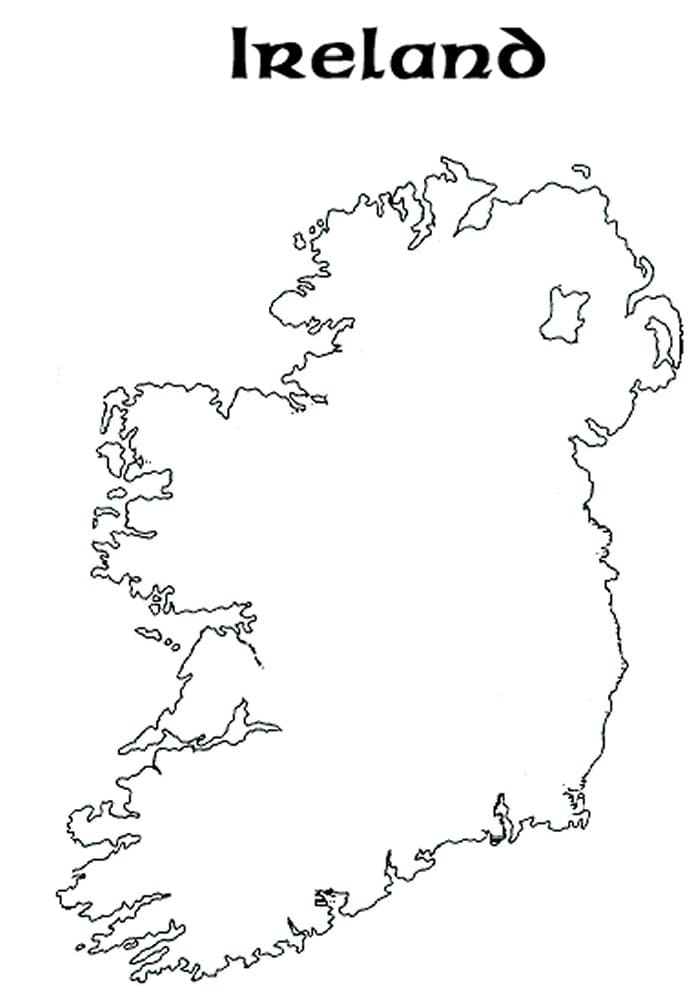 Map of Ireland 1 Coloring Game Map of Ireland 1