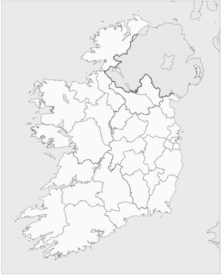 Map of Ireland 2 Coloring Game Map of Ireland 2
