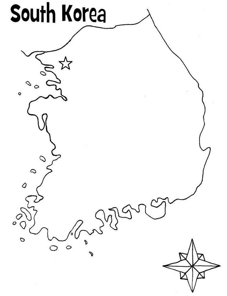 Map of South Korea Coloring Game Map of South Korea