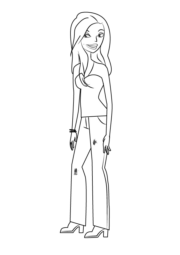 Marlowe from 6teen Coloring Game Marlowe from 6teen