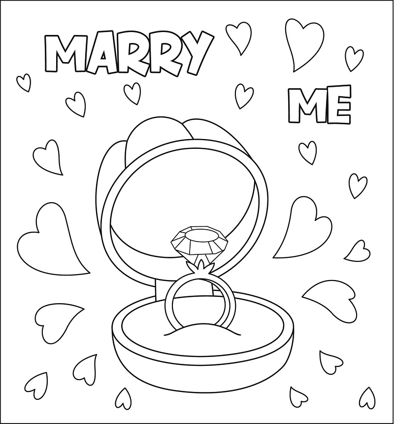 Marry Me 1 Coloring - Play Free Coloring Game Online