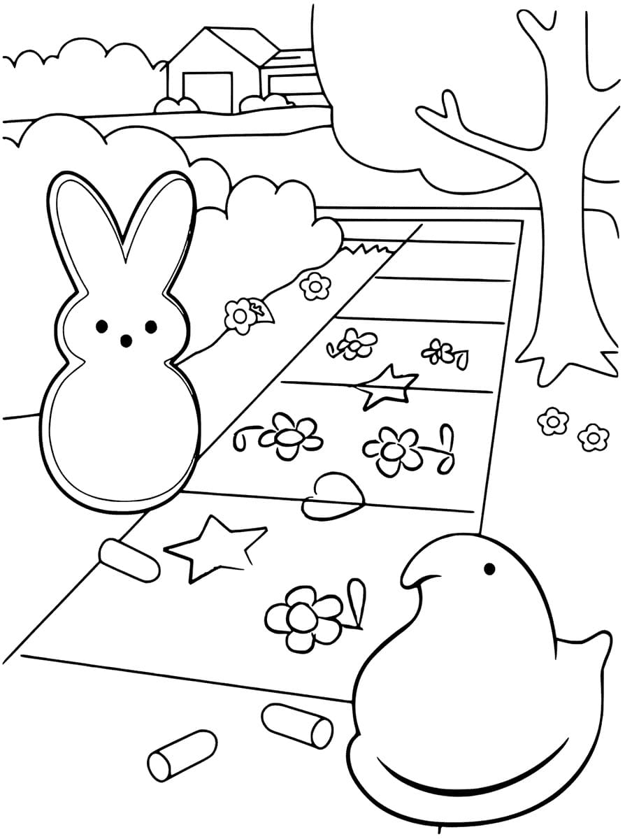 Marshmallow Peeps 20 Coloring Game Marshmallow Peeps 20
