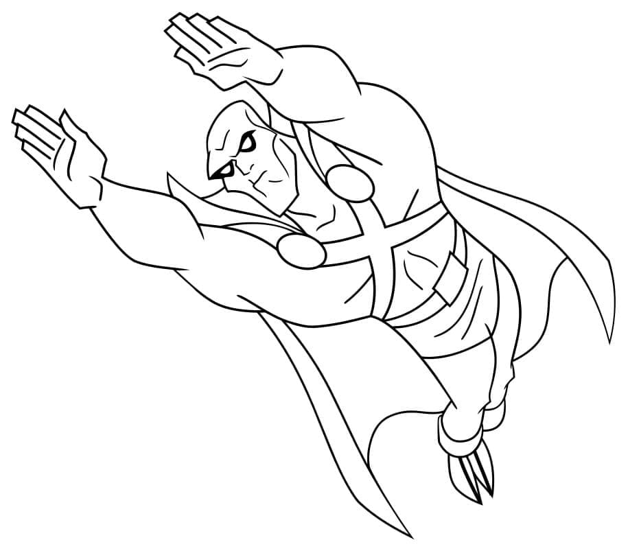 Martian Manhunter Flies Coloring Game Martian Manhunter Flies