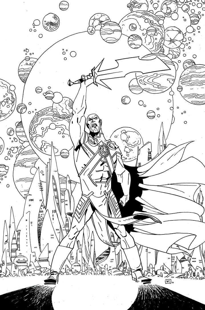 Martian Manhunter Holding Sword Coloring Game Martian Manhunter Holding Sword