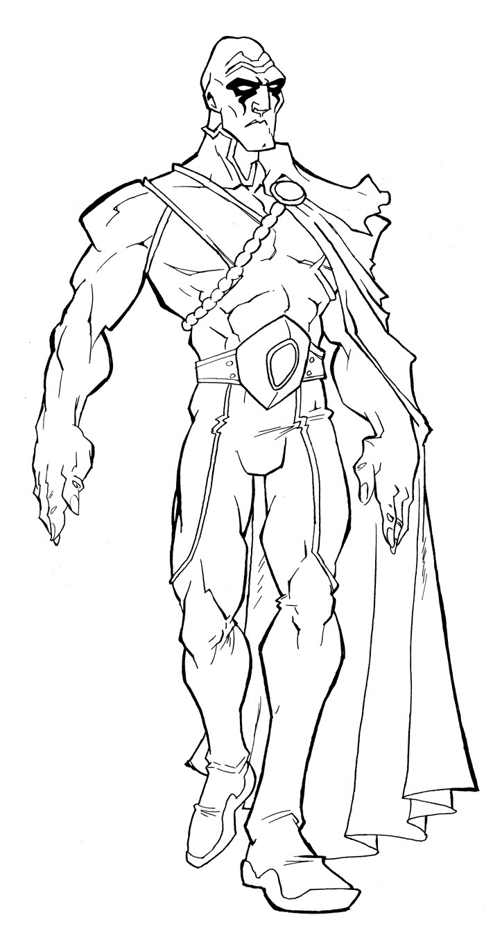 Martian Manhunter Muscular Coloring Game Martian Manhunter Muscular