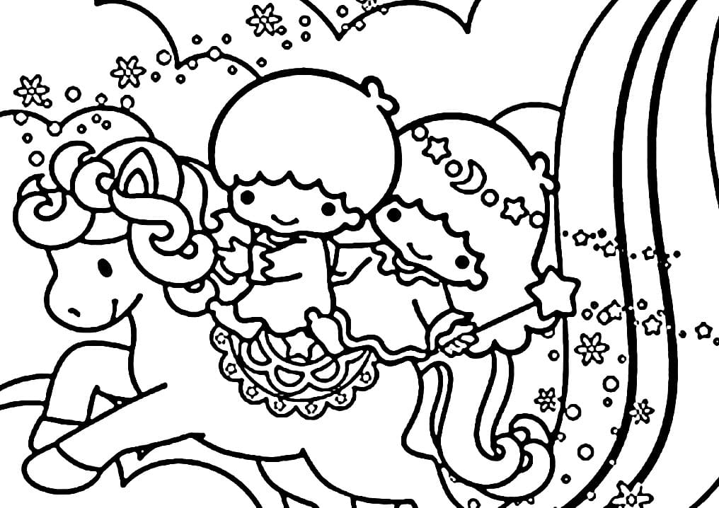 Marvellous Little Twin Stars Coloring Game Marvellous Little Twin Stars