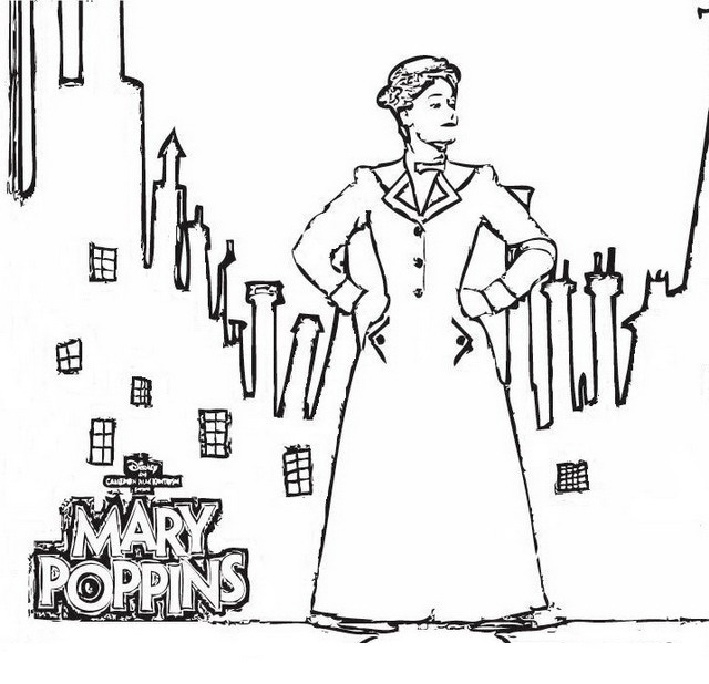 Mary Poppins 1 Coloring - Play Free Coloring Game Online